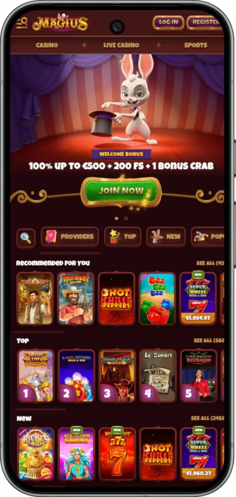 Magius Casino Download Mobiele App